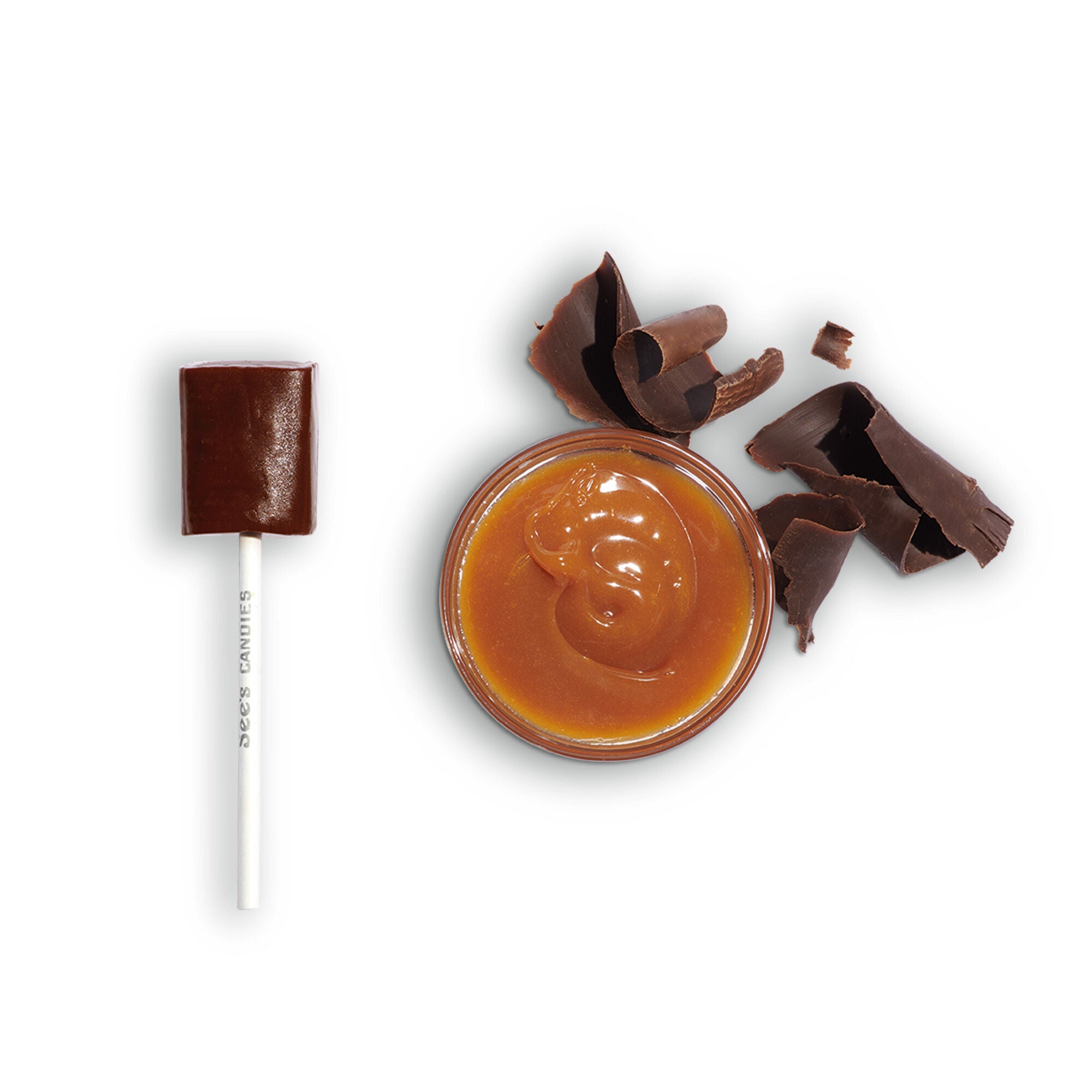 Chocolate Caramel Lollypops