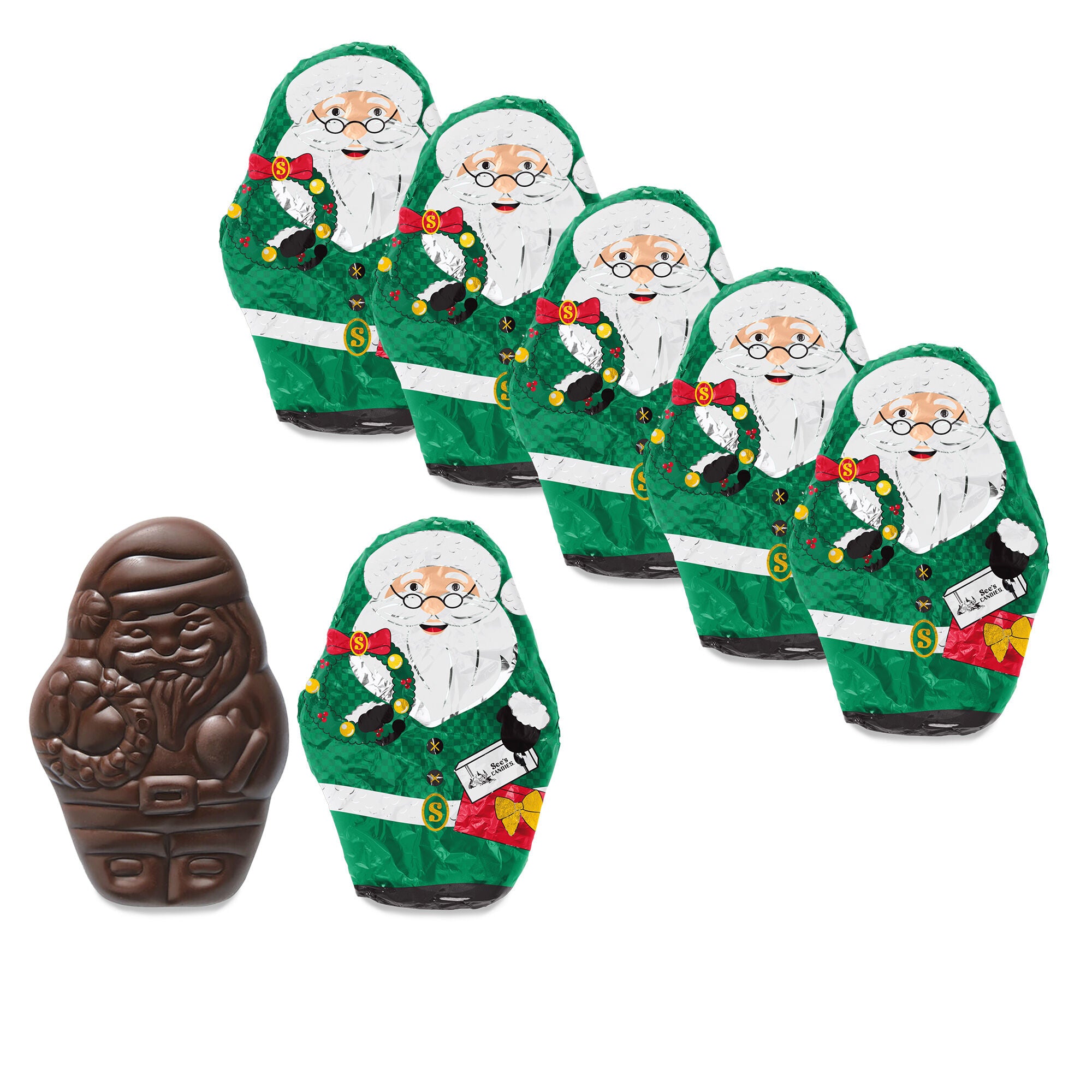 Milk Chocolate Santas (Pack of 6)