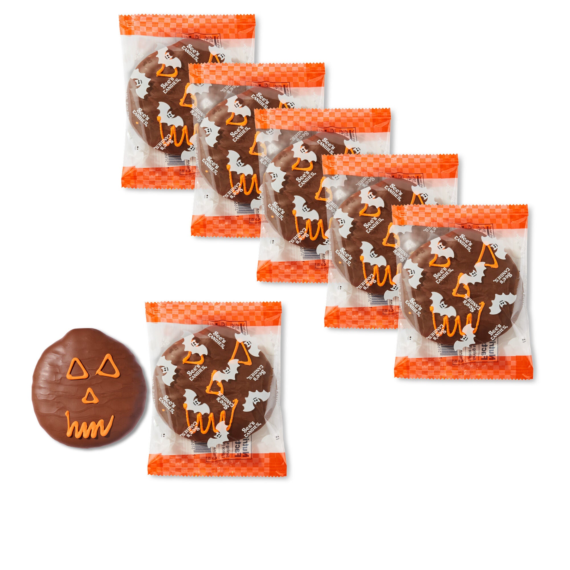 Milk Marshmallow Jack-O'-Lanterns (Pack of 6)